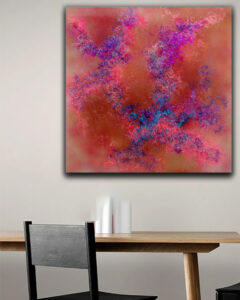 Pink Square, Abstract Resin